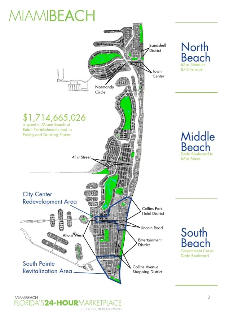 Miami Beach Area Map Overview PDF Travel 1