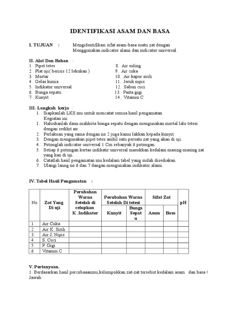 Asam, Basa, Dan Garam | PDF