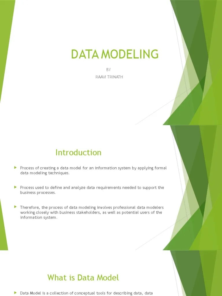 Data Modeling: BY Raavi Trinath | PDF | Data Model | Conceptual Model