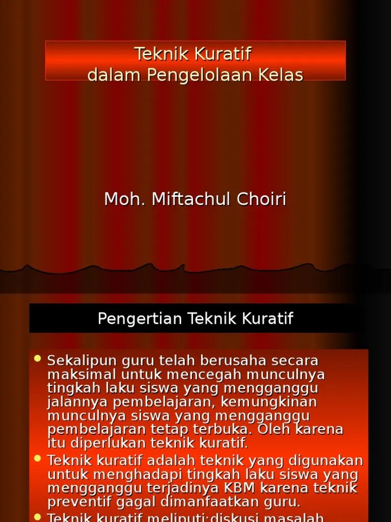 Teknik Kuratif | PDF