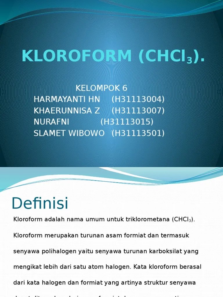 KLOROFORM | PDF