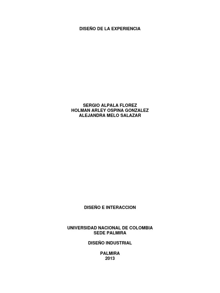 Diseño De La Experiencia PDF | PDF | Experiencia De Usuario | Diseño