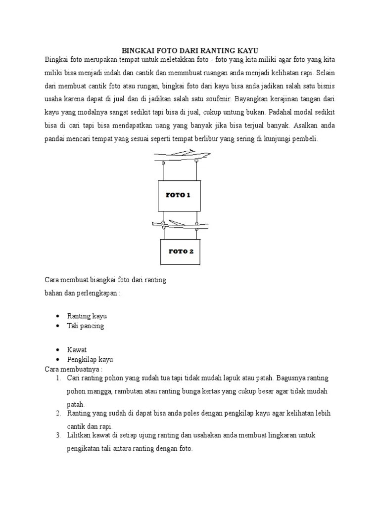 Bingkai Foto Dari Ranting Kayu | PDF