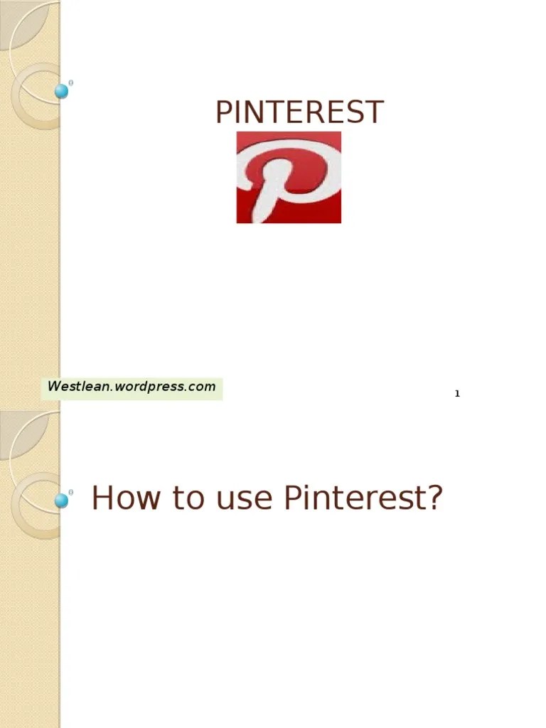 Tutorial For Pinterest | PDF | Pinterest | Websites