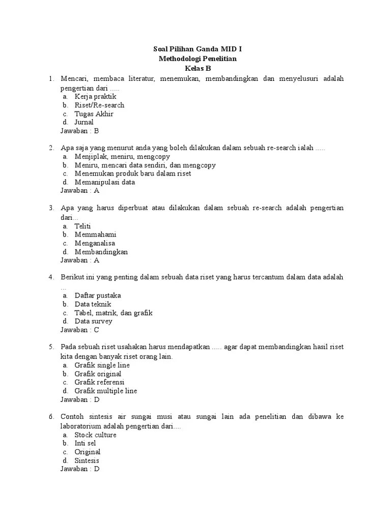 Biaya inkremental adalah biaya yang timbul sebagai akibat. Soal Pilihan Ganda Pdf