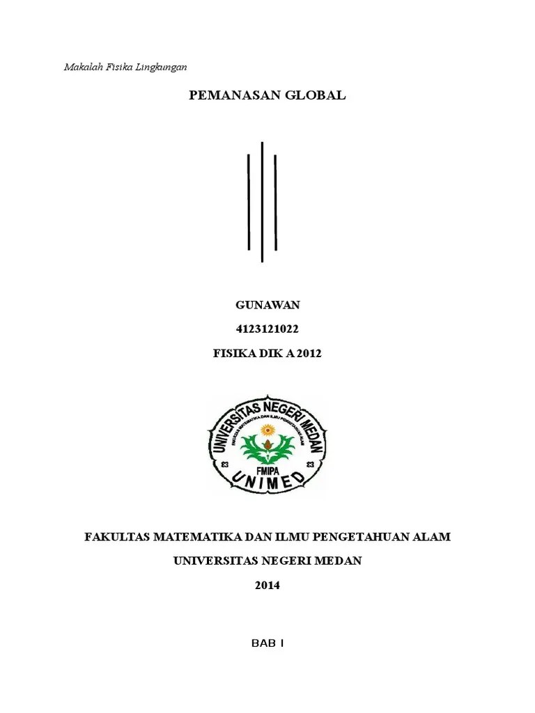 Pdf Makalah Pemanasan Global - Contoh Makalah
