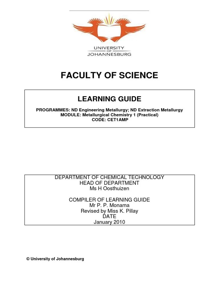 Uj Learning Guide Chemistry I Practical Main Cet1amp 2