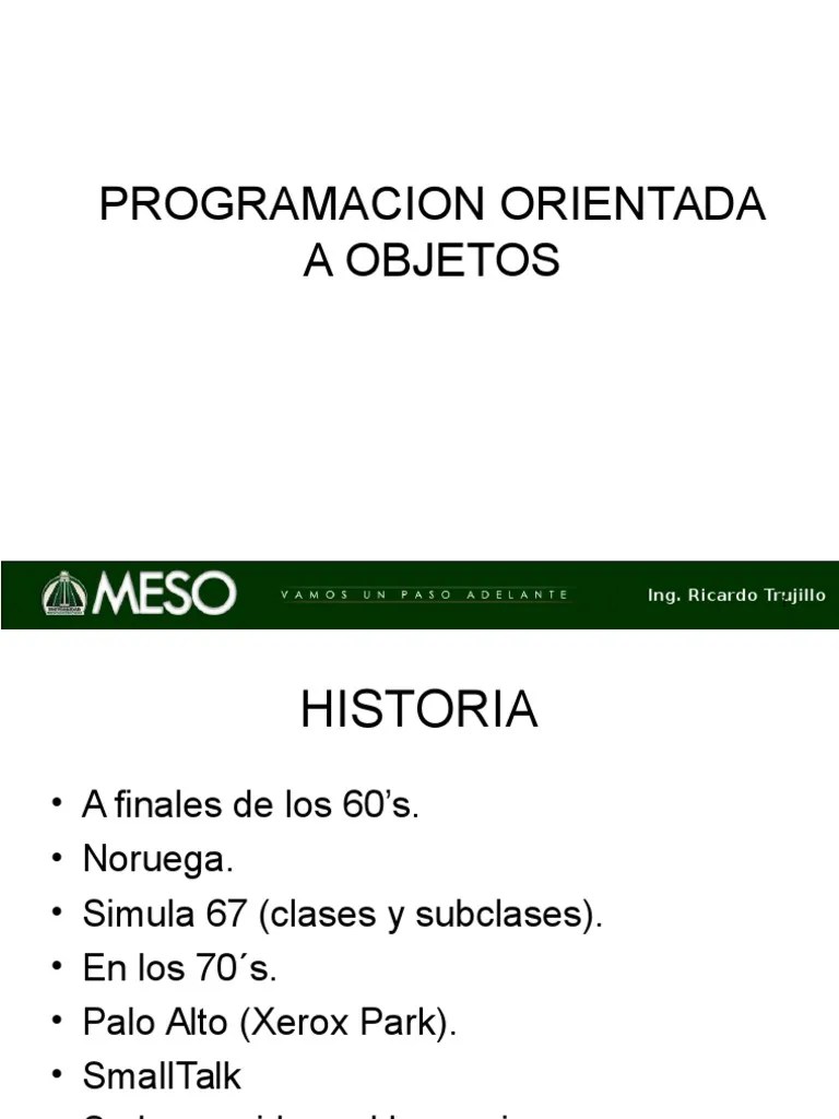 Introduccion A Poo En C# | PDF | Objeto (informática) | Programación Orientada A Objetos