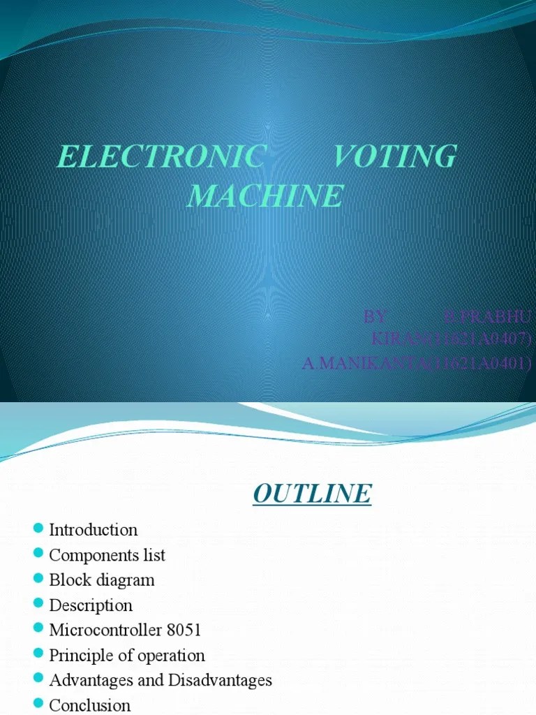 Electronic Voting Machine | PDF | Voting Machine | Liquid Crystal Display