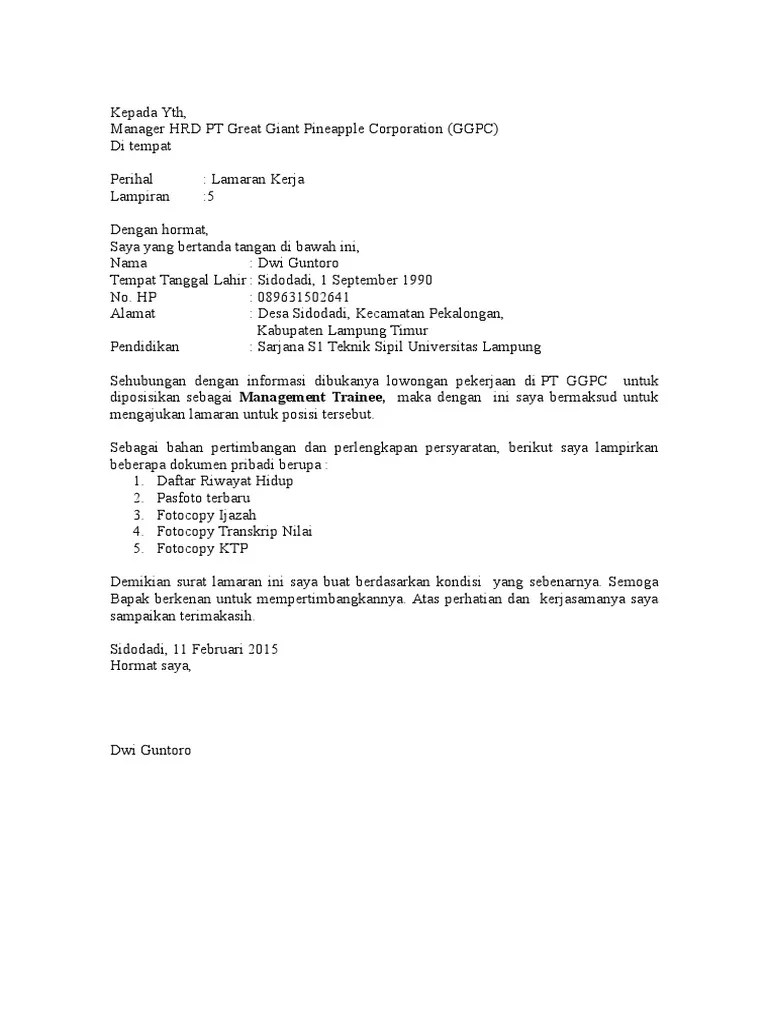 Maybe you would like to learn more about one of these? Lamaran Kerja Pt Ggpc Pdf