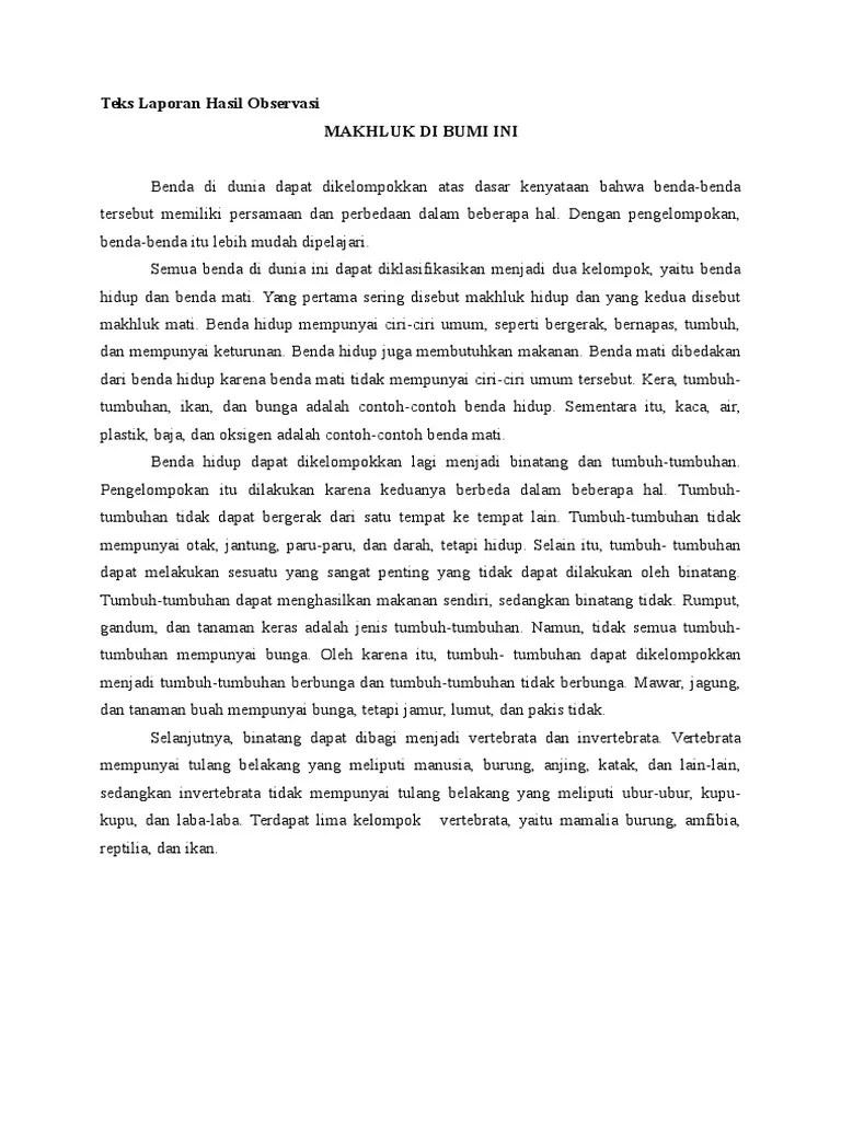 Contoh Hasil Observasi Hewan Peliharaan Rasmi B Cute766