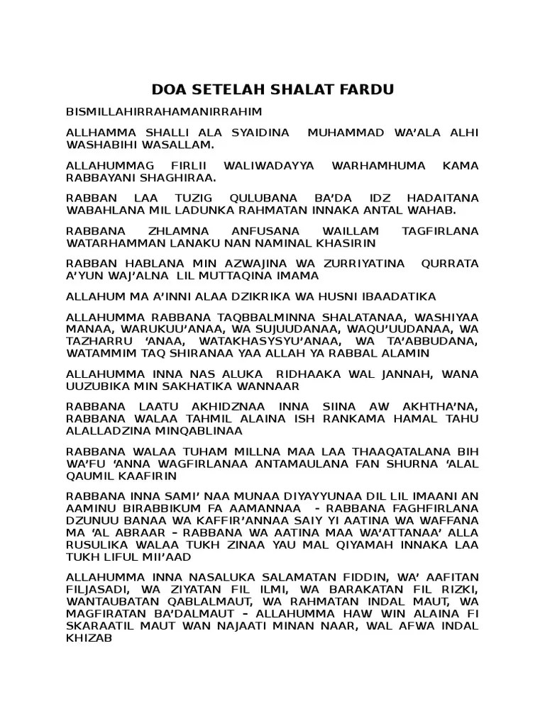 Doa Setelah Sholat Allahumma Inna Nas Aluka Salamatan Fiddin - 3 Doa Keselamatan Dunia Akhirat Yang Boleh Diamalkan