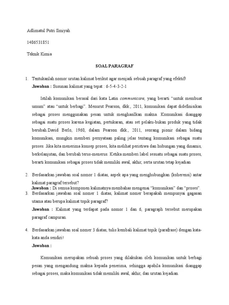 Soal Paragraf | PDF