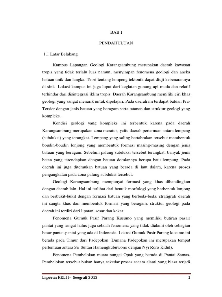 Kedudukan kerja lapangan dalam kurikulum geografi. Laporan Kkl 2 Pdf