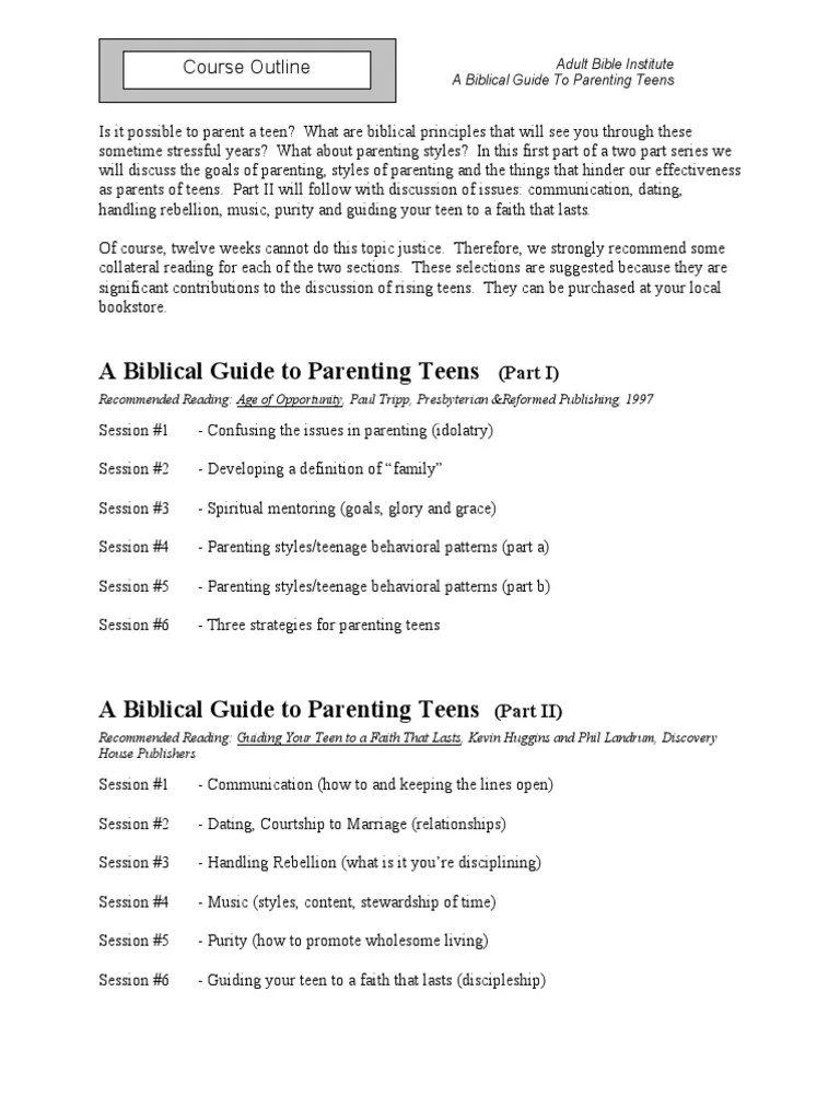 Parenting Teens PDF | PDF | Idolatry | Adolescence