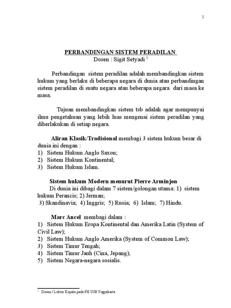 Sedangkan sumber hukumnya diadaptasi dari negara anglo . Modul Soal Ujian Perbandingan Sistem Peradilan 23 Pdf