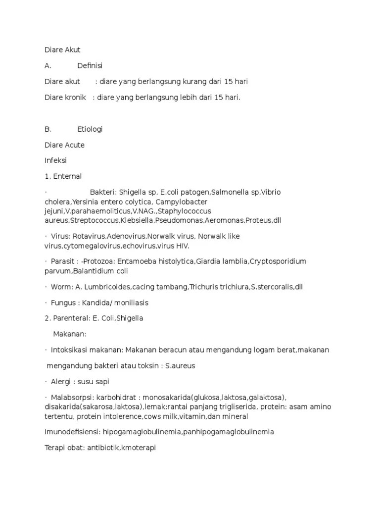 Materi Penyuluhan Diare Akut | PDF