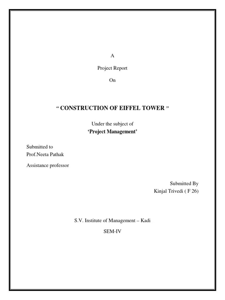 The Eiffel Tower | PDF | Science | Engineering