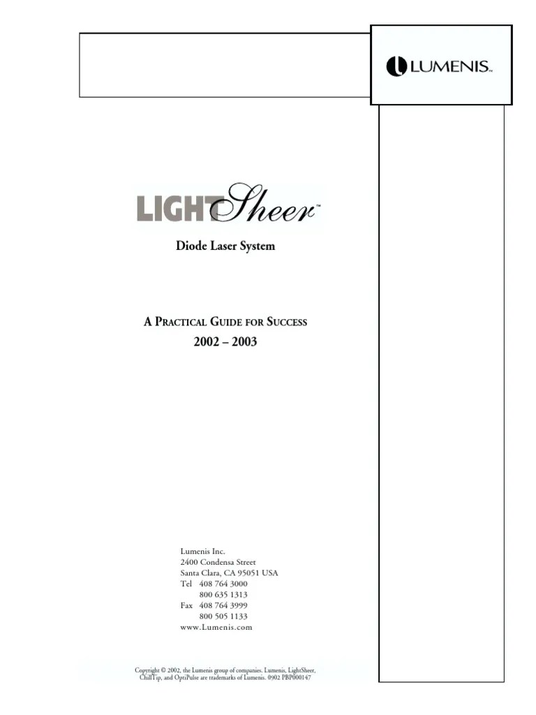 Lightsheer Manual Laser Electromagnetic Spectrum