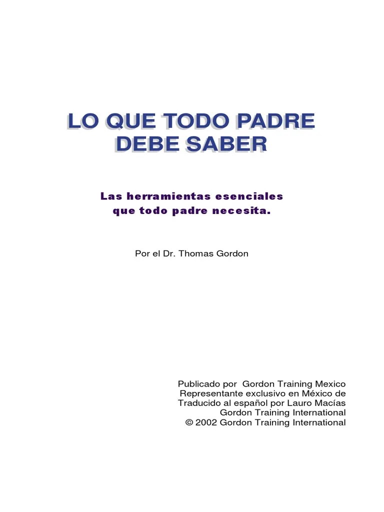 Lo Que Todo Padre Debe Saber | PDF | Disciplinas | Comportamiento