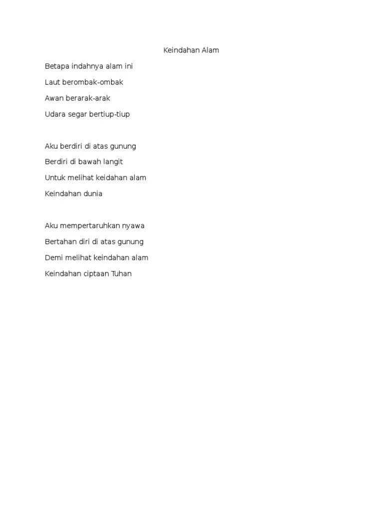 Contoh Puisi Bahasa Indonesia Ekonomi | PDF