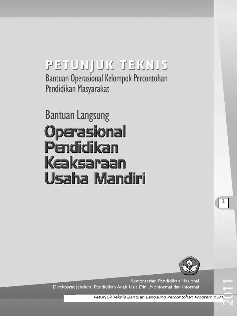 Model adalah pola, contoh, acuan, ragam. 11 Layout Juknis Bl Percontohan Keaksaraan Usaha Mandiri Ok Pdf