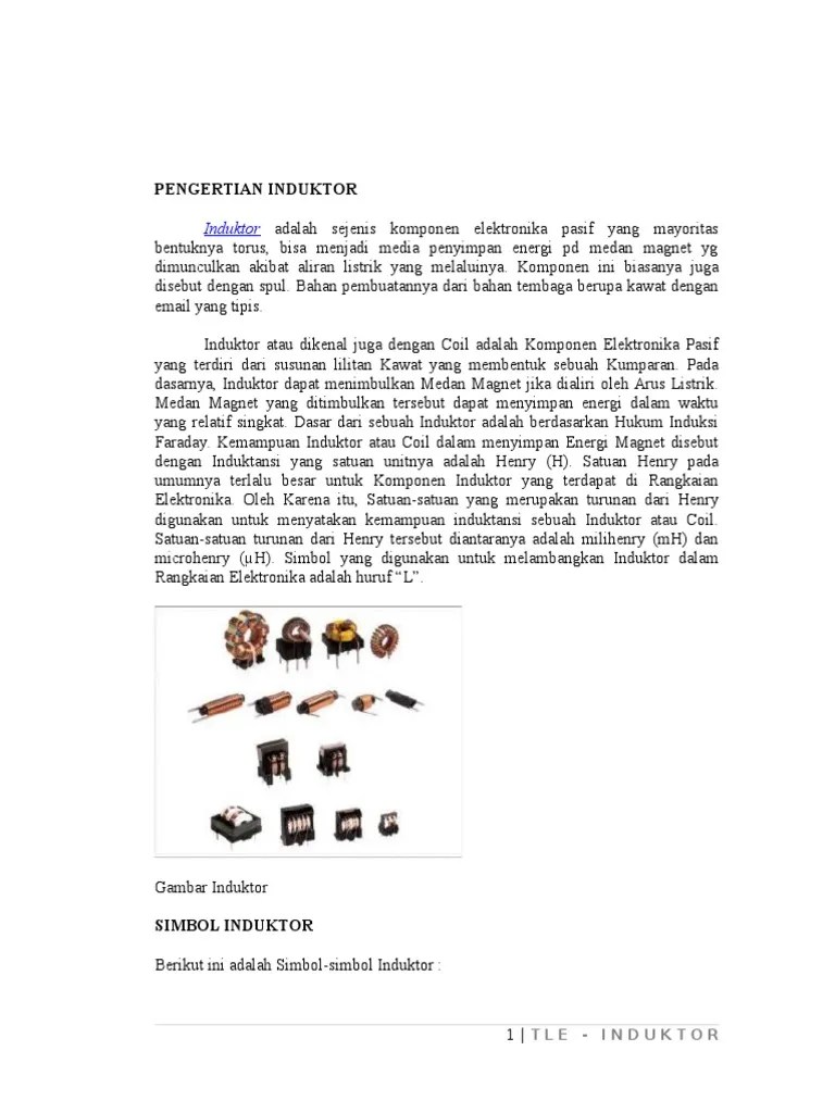 Maybe you would like to learn more about one of these? Pengertian Induktor Pdf