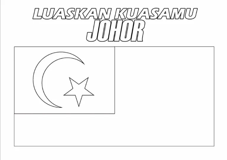 Johor dan malaysia,gambar bendera johor untuk mewarna,bendera johor hitam . Mewarna Bendera Johor Pdf