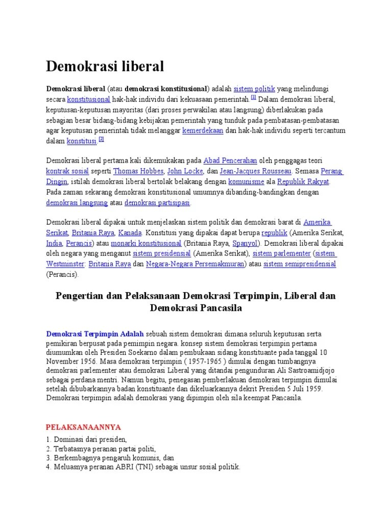 Demokrasi Liberal | PDF