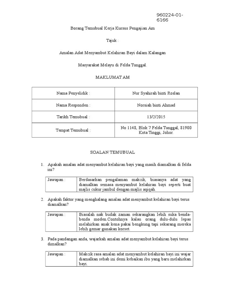 7/24/2019 borang temubual kerja kursus pengajian am 1/2borang temubual kerja kursus pengajian amtajuk: Borang Temubual Pa Pdf