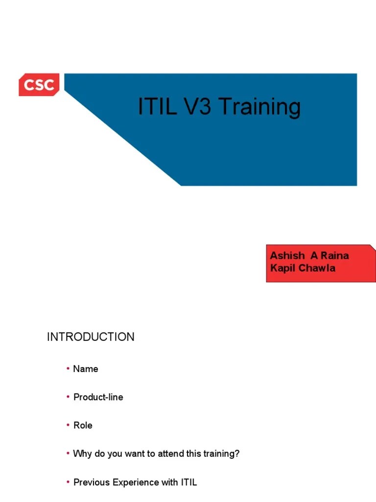 ITIL V3 | PDF | Itil | It Service Management