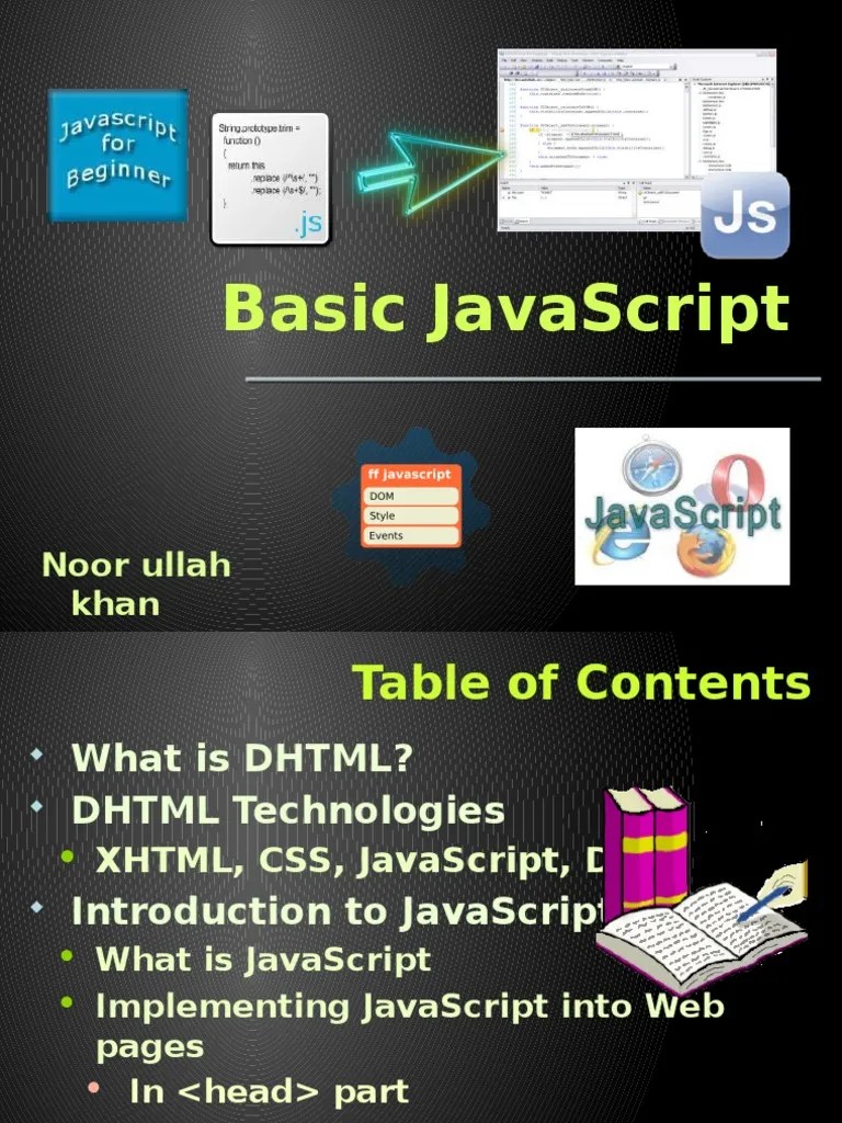 Basic JavaScript | PDF | Dynamic Html | Java Script