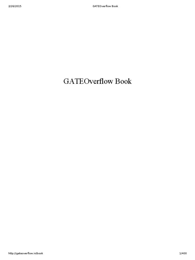 GATEOverflow Book PDF | PDF | Time Complexity | Computational ...