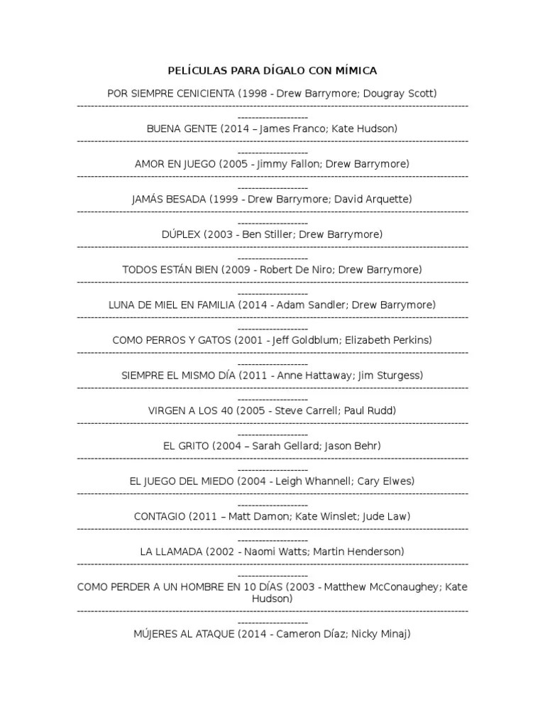 La penicilina y la tetraciclina son antibióticos. Lista De Peliculas Para Digalo Con Mimica Pdf Actores De Cine Estadounidenses Artistas