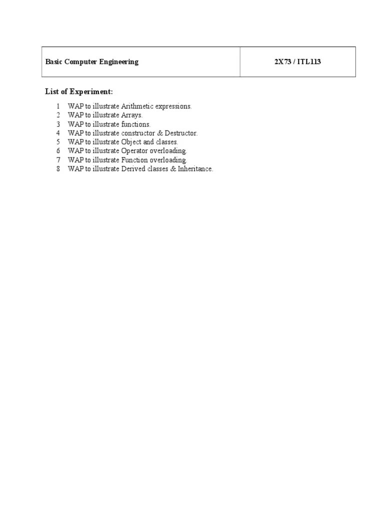 Computer Engineering Experiments Concepts Pdf