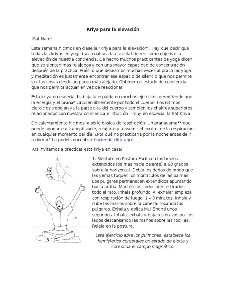 Kriya Para La Elevación | PDF | Yoga | Kundalini