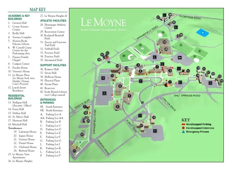 Le Moyne College Campus Map PDF Art 1