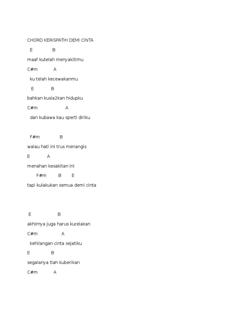 Chords for ezad lazim demi cinta. Chord Demi Cinta Ulisesrkc