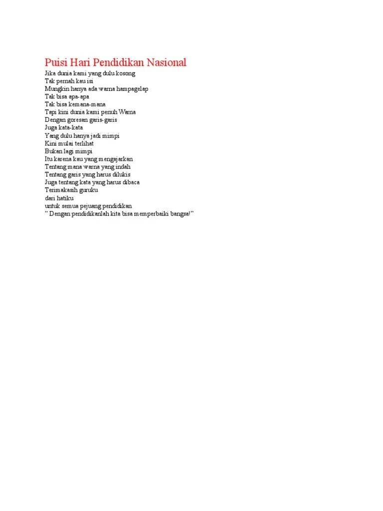 Adobe is the original creator of th. Puisi Hari Pendidikan Nasional Pdf