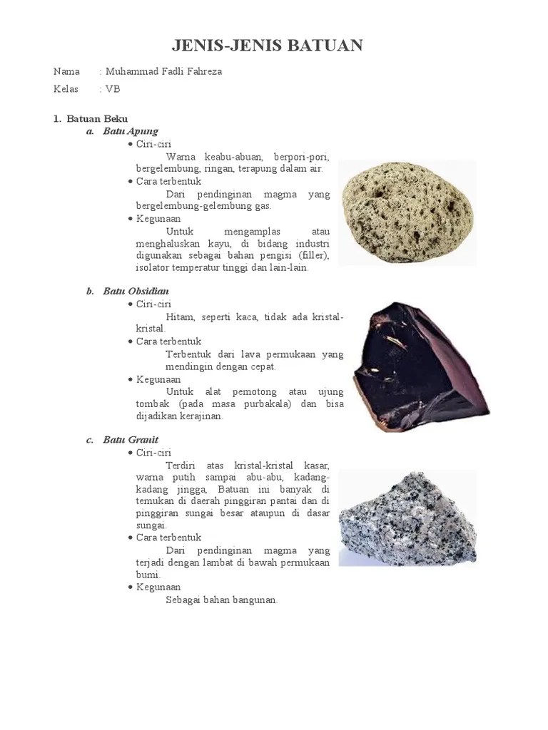Jenis-Jenis Batuan | PDF