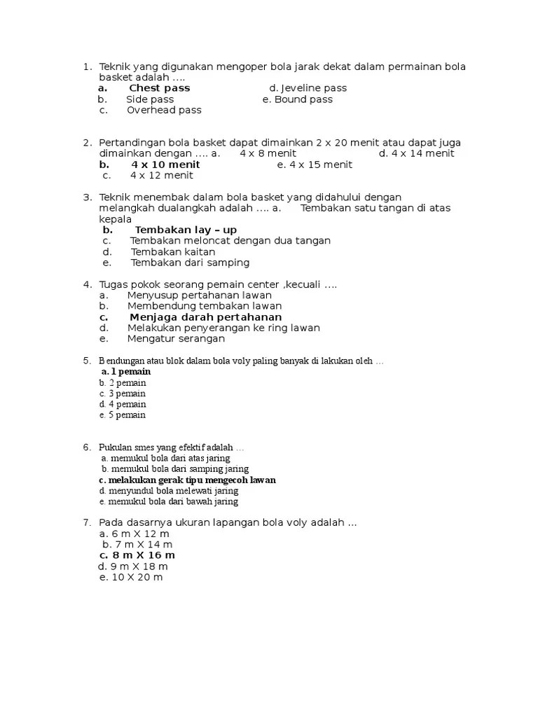 Teknik Yang Digunakan Mengoper Bola Jarak Dekat Dalam Permainan Bola Basket  Adalah | PDF