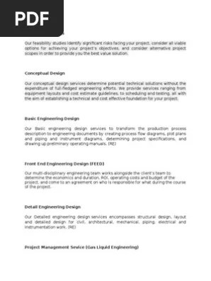 Feasibility Studies Engineering Design Process