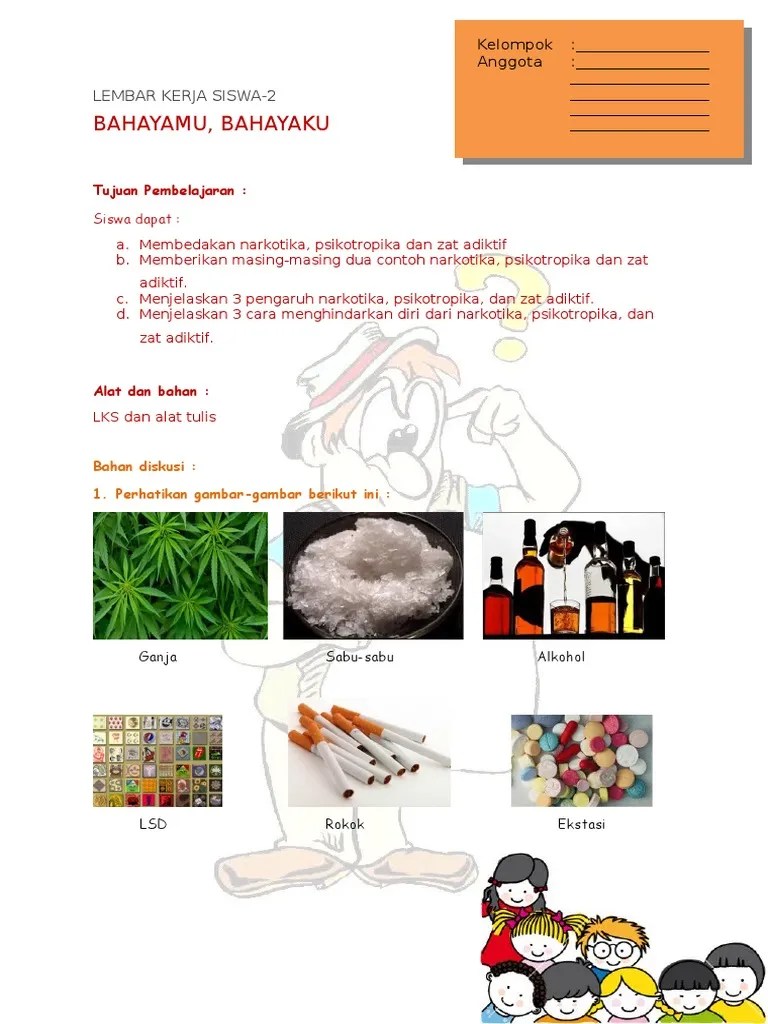 Lembar Kerja Siswa Zat Adiktif 2 | PDF