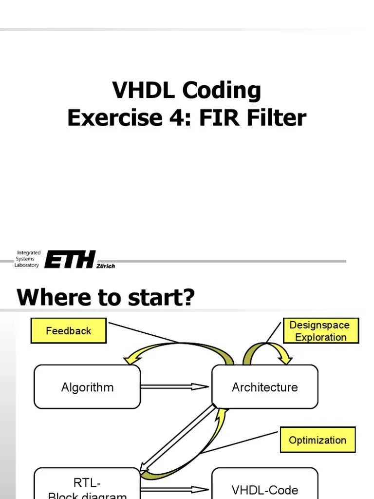 VHDL Coding For FIR Filter | Download Free PDF | Vhdl | Digital Technology