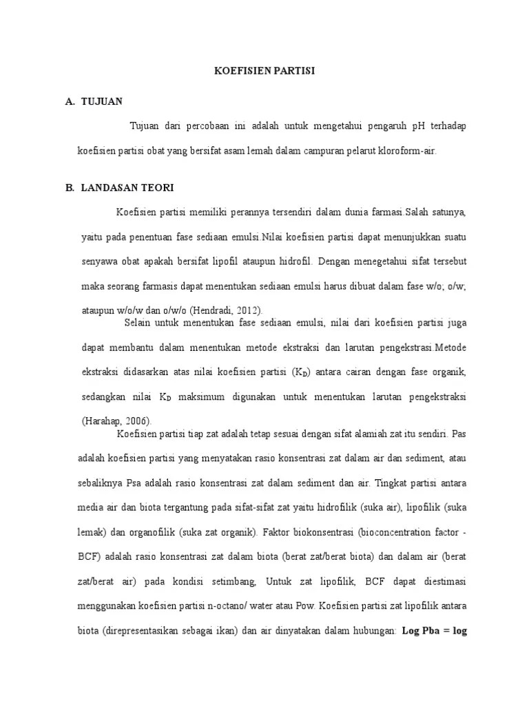 Koefisien Partisi Dil | PDF