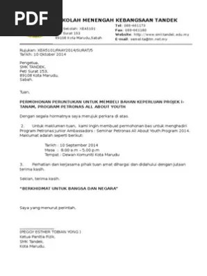Contoh surat sokongan dari pembekal. Surat Tawaran Pembekal Pdf