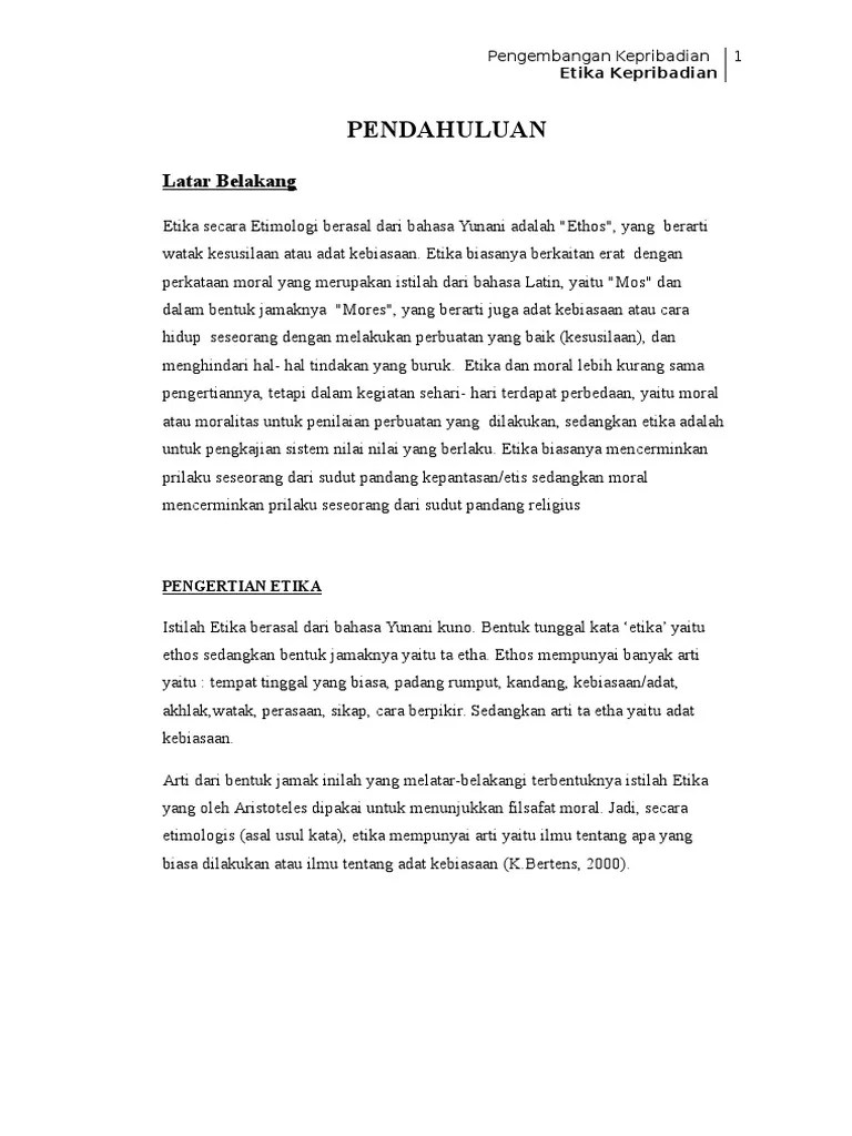 Completed Tugas Etika | PDF