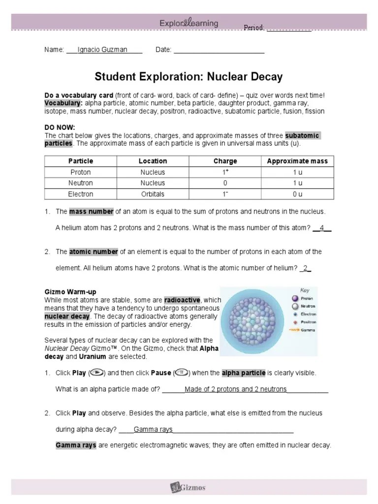 The 12 is the number of protons + neutrons. Nucleardecay Explorelearninig 1 Radioactive Decay Atoms