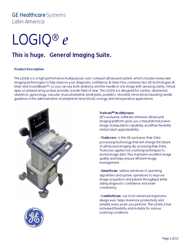 Logiq E Datasheet Pdf Heart Valve Ventricle Heart