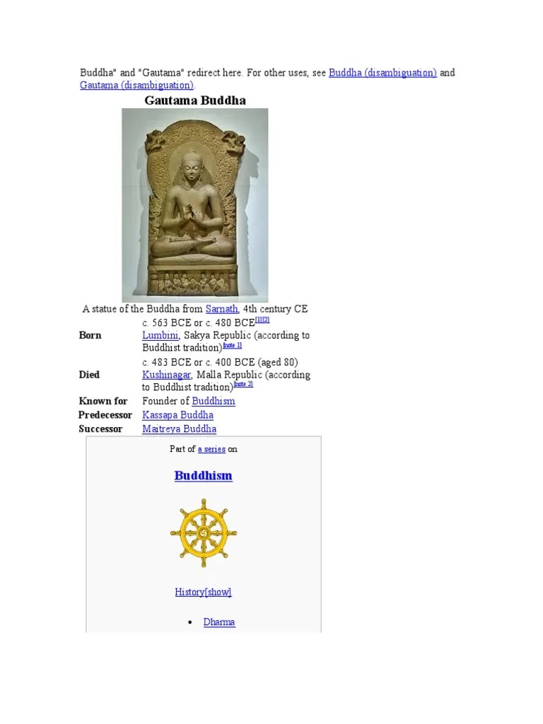 Buddha | PDF | Gautama Buddha | Four Noble Truths